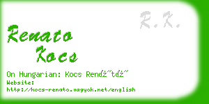 renato kocs business card